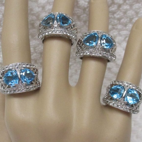 Victoria Wieck 4.72ct Swiss Blue Topaz Ring - Picture 5 of 15